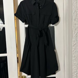 Cynthia Steffe Black Midi Dress